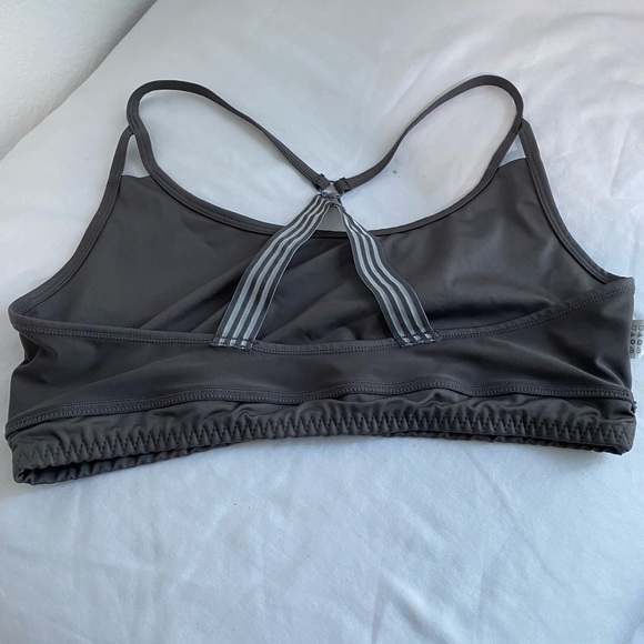 MARIKA Laser Cut Steel Grey Sport Bra Low Impact Yoga Workout Bra Sz XL - Picture 15 of 15
